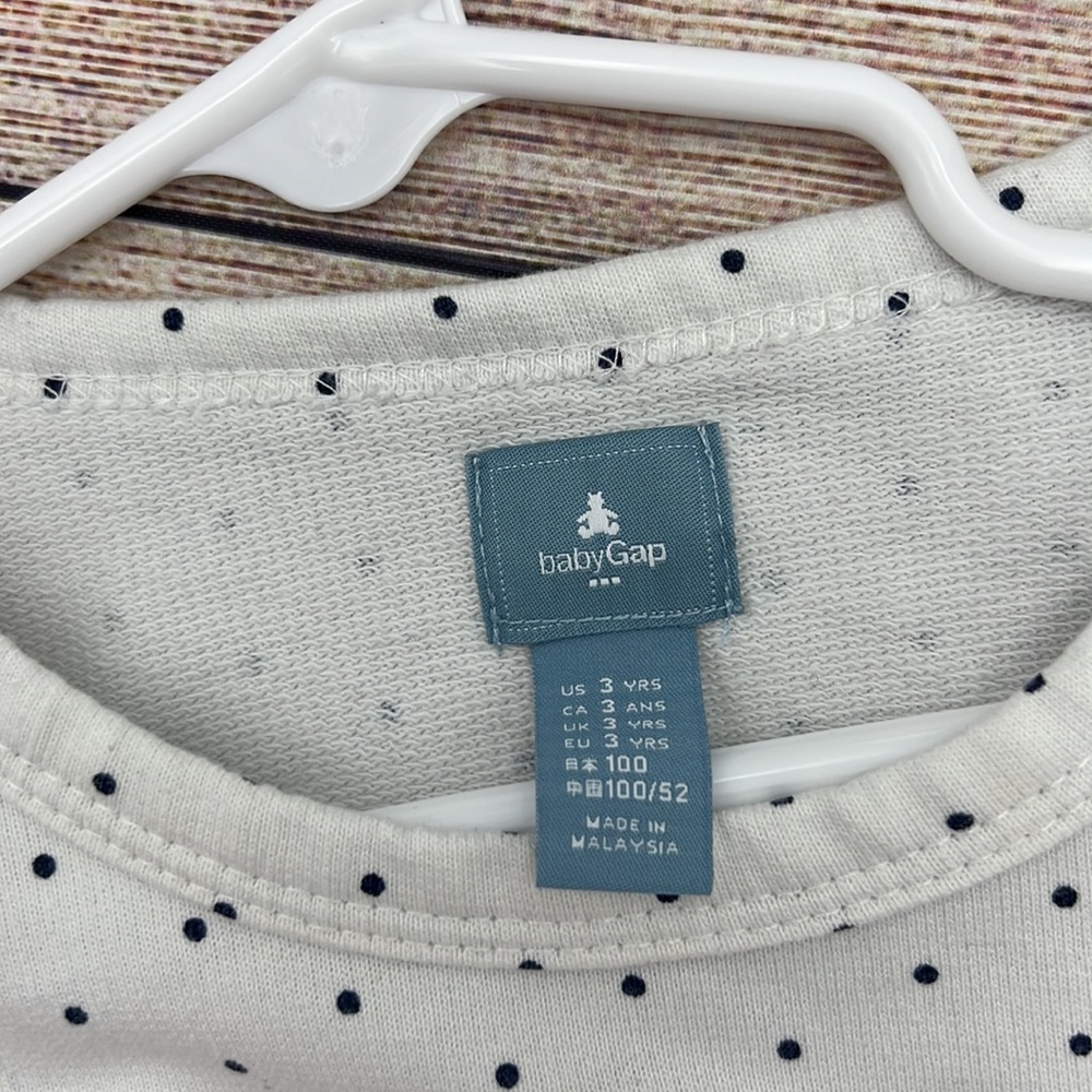 Gap Polka Dot Sweatshirt Sz 3 - Picture 5 of 5